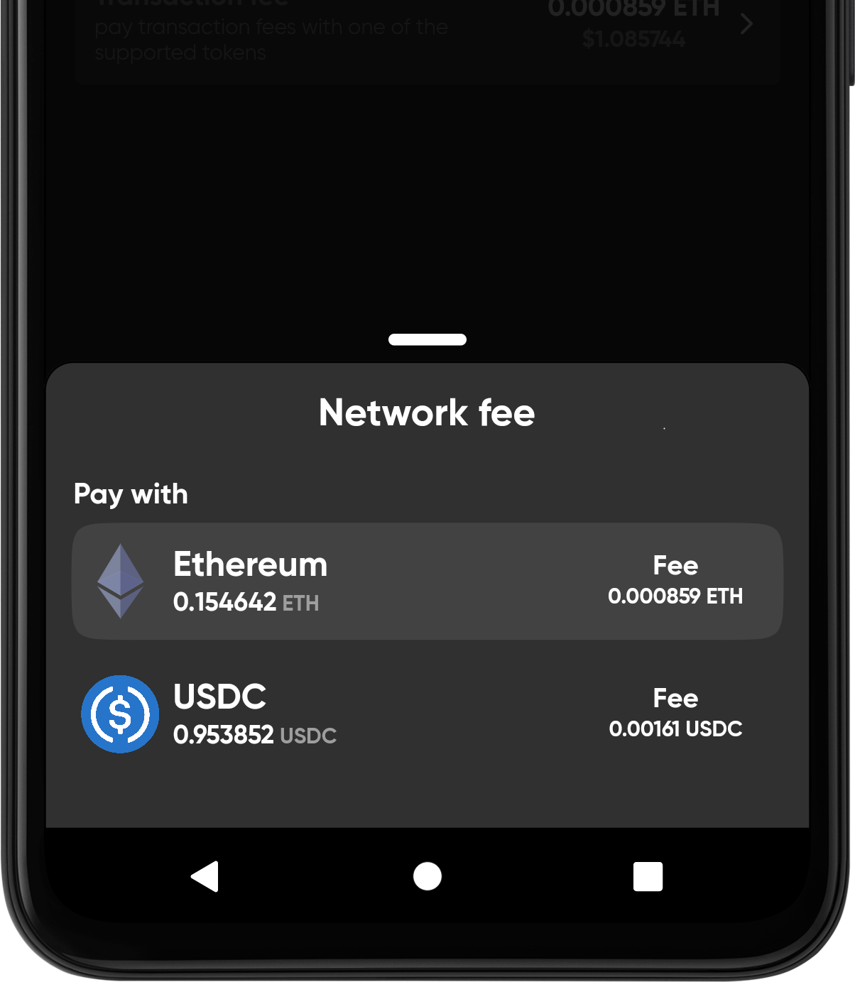 Pay Network Fees with Stablecoins